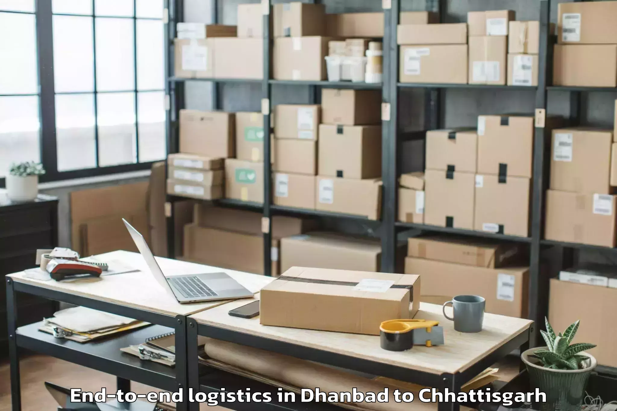 Top Dhanbad to Korba End To End Logistics Available